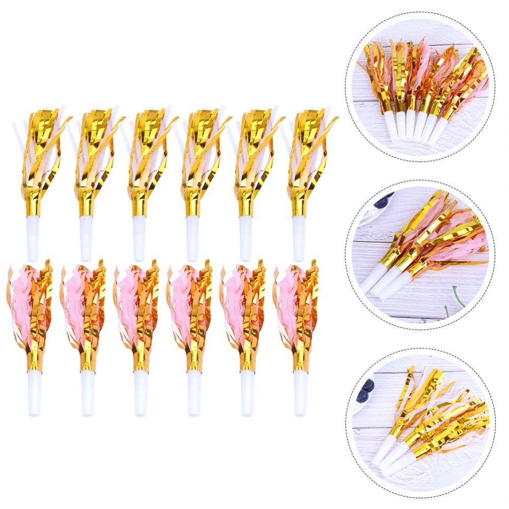 24Pcs Children Tassels Whistles Party Plastic Whistles Toys Kids Whistles Toys