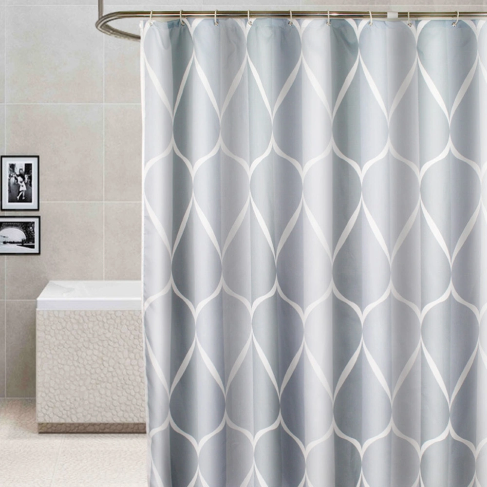 Simple Waterproof Shower Curtain Thickened Polyester Bathroom Curtains Bathroom Decoration (80x180cm)