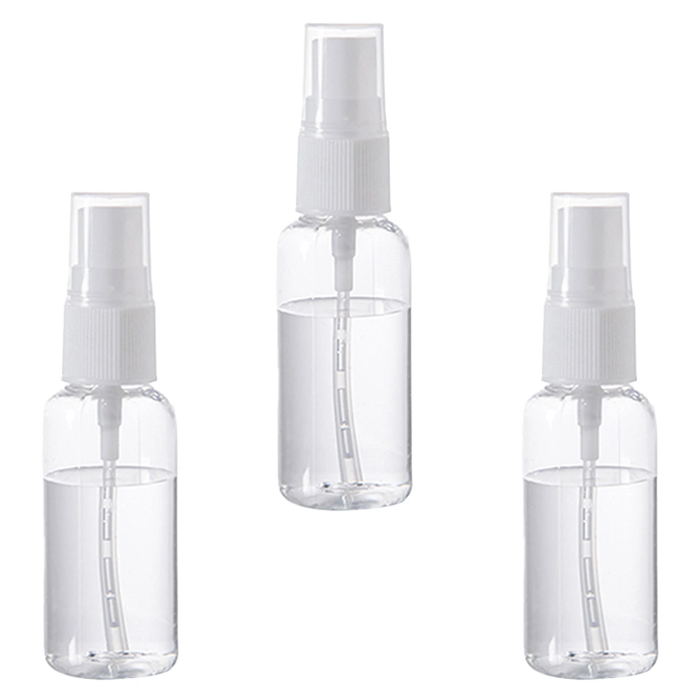 3pcs 30ml Dispenser Spray Bottle Plastic Small Makeup Water Container Empty Sprayer for Indoor Outdoor (Transparent)