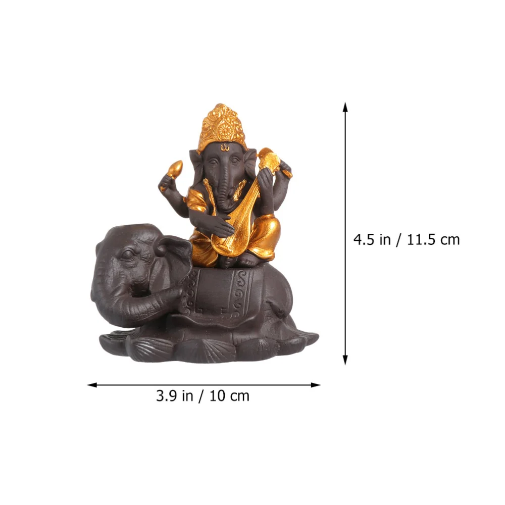 Ganisa God Ganesh Head Backflow Incense Burner Incense Cone Burner Backflow Censer