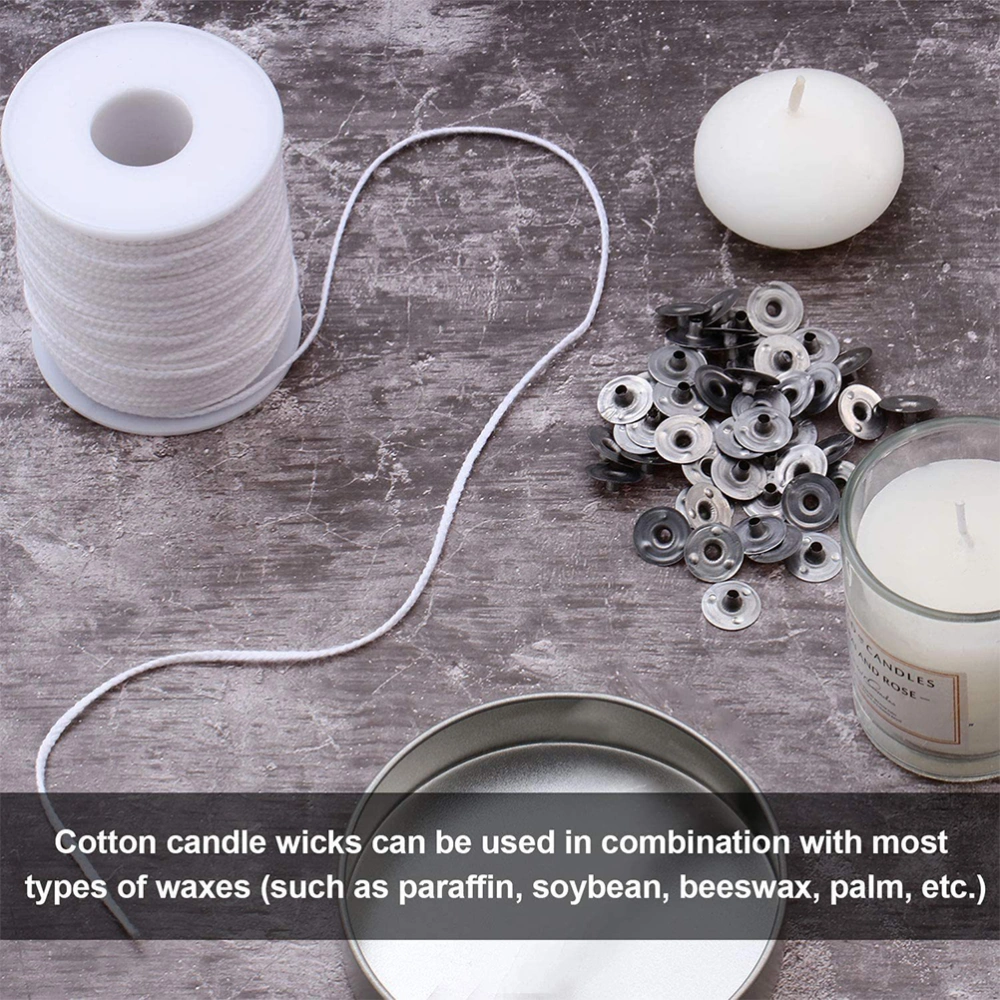 1 Set Cotton Wick Smokeless Aromatherapy Candle Burner Wick Candle Wick for Shop