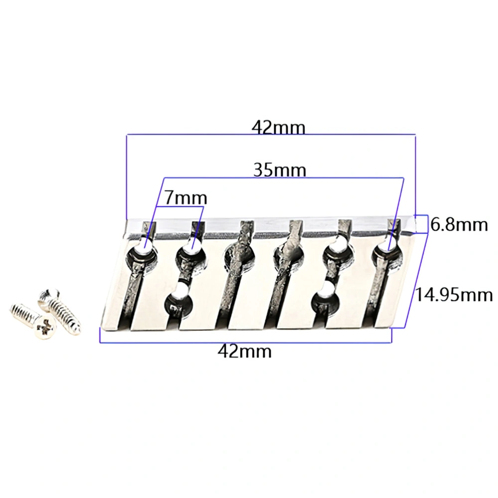 42mm Locking Nut with Mounting Screws for 6 String Headless Electric Guitar Parts