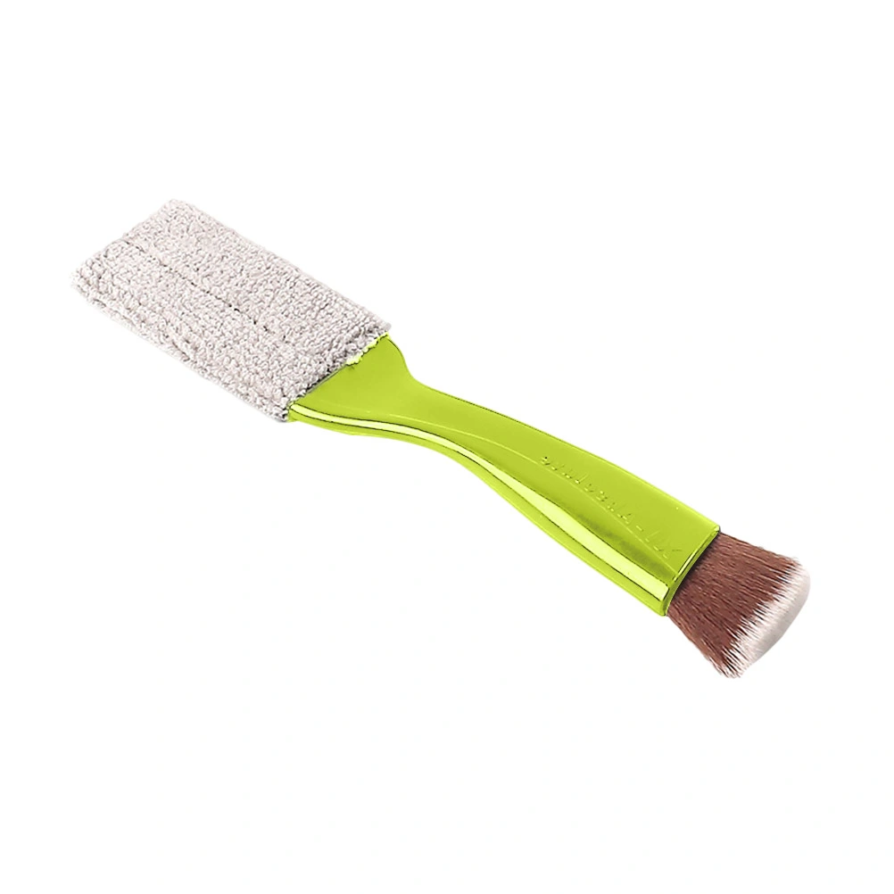 1PC Car Air Conditioning Outlet Brush Automobile Cleaning Brush Computer Keyboard Dust Brush (Green Handle)