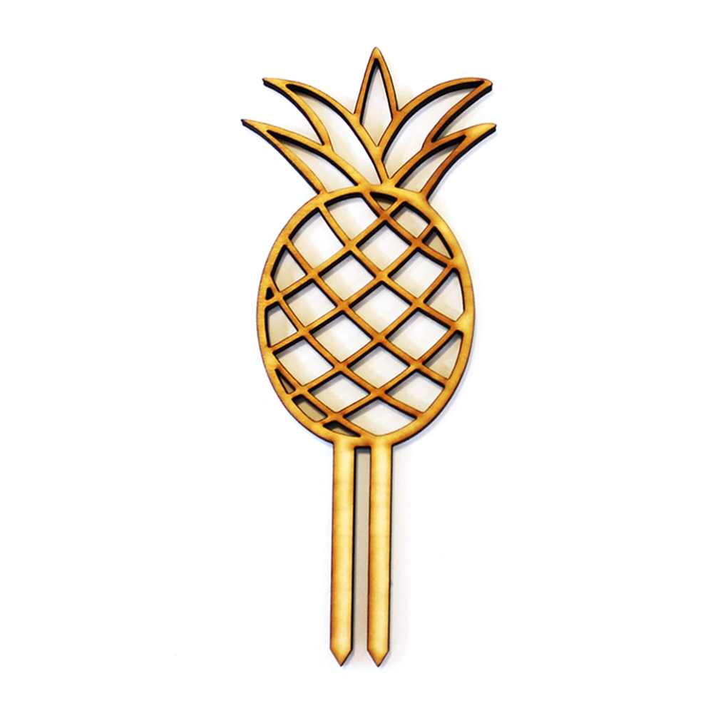 Wooden Pineapple Design Cake Cupcake Topper Cake Decorations Party Supplies