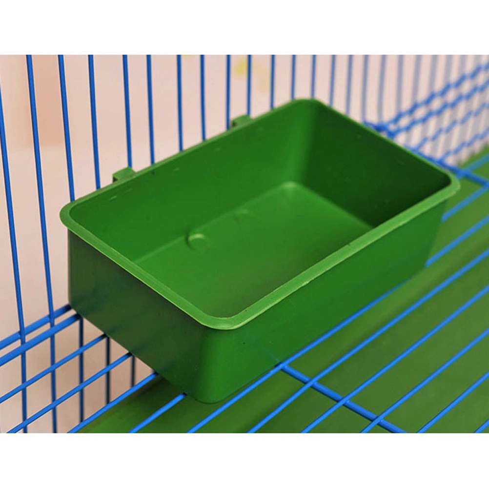 5Pcs Caged Bird Bath Cage Bird Bath Covered Mulitifunctional Feeder for Small Brids Canary Budgies Parrot(Green)