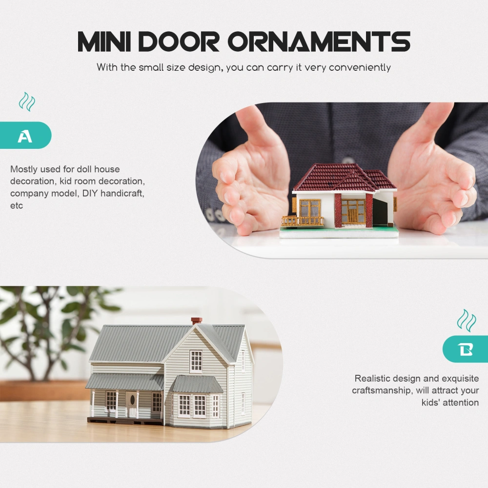 2Pcs Mini Landscape Door Models Mini Doors Landscape Playthings Micro Door Playthings