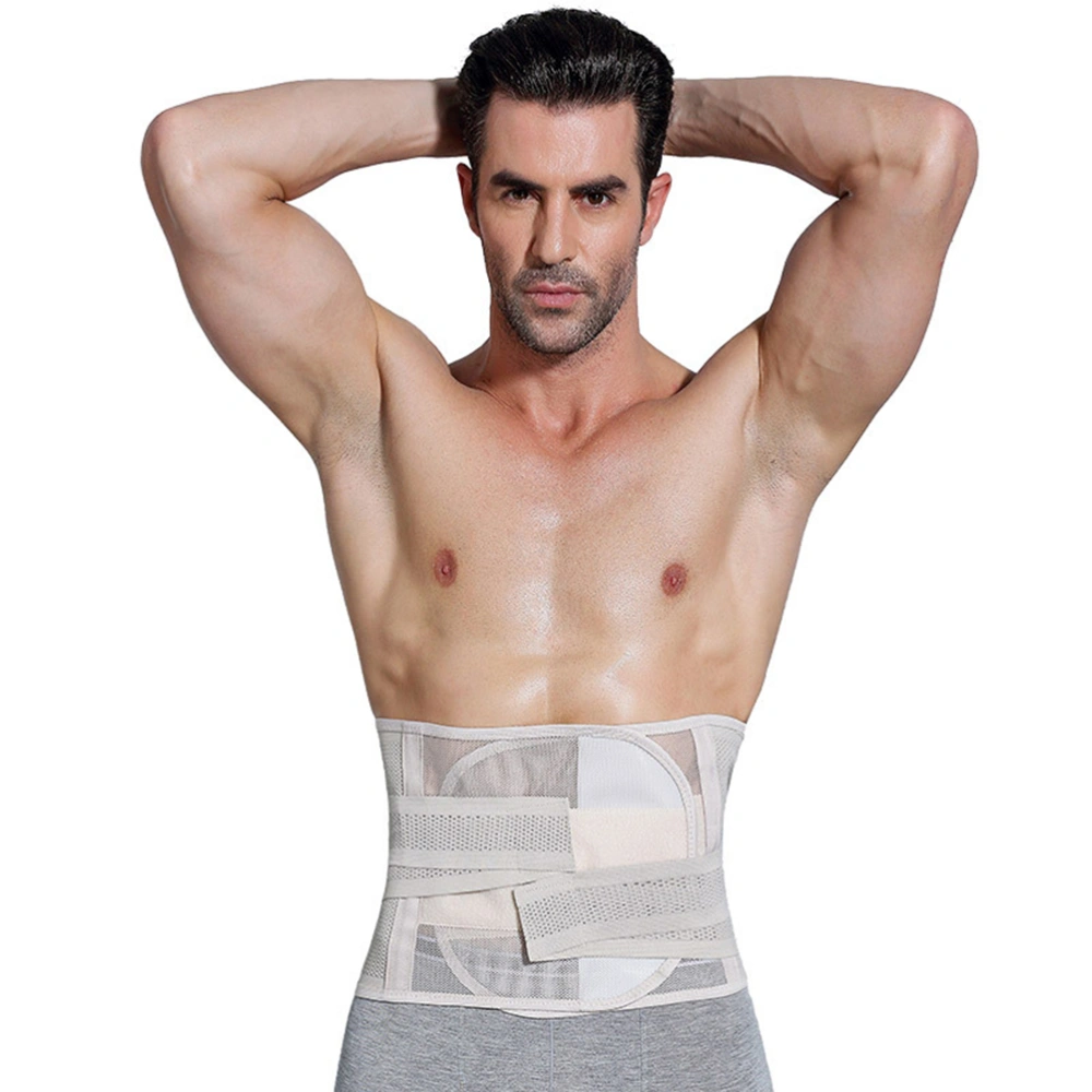 Men Woman Slimming Trimmer Waistband Body Weight Loss Waist Belly Fat Calorie Burning Belt Size XXL (Skin Color)