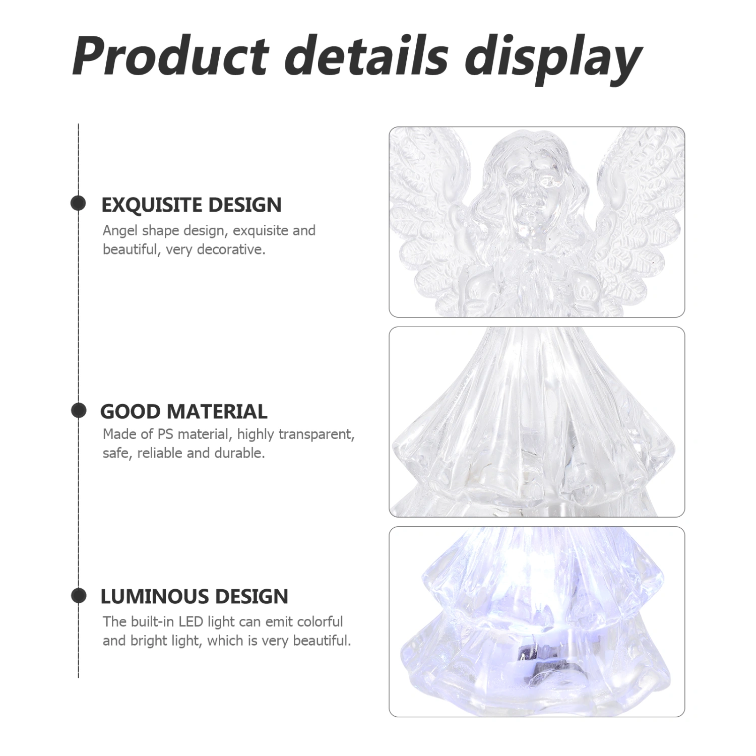 5pcs Lovely Angel Lamp Desktop Ornament Unique Night Light Kids Girls Room Decor