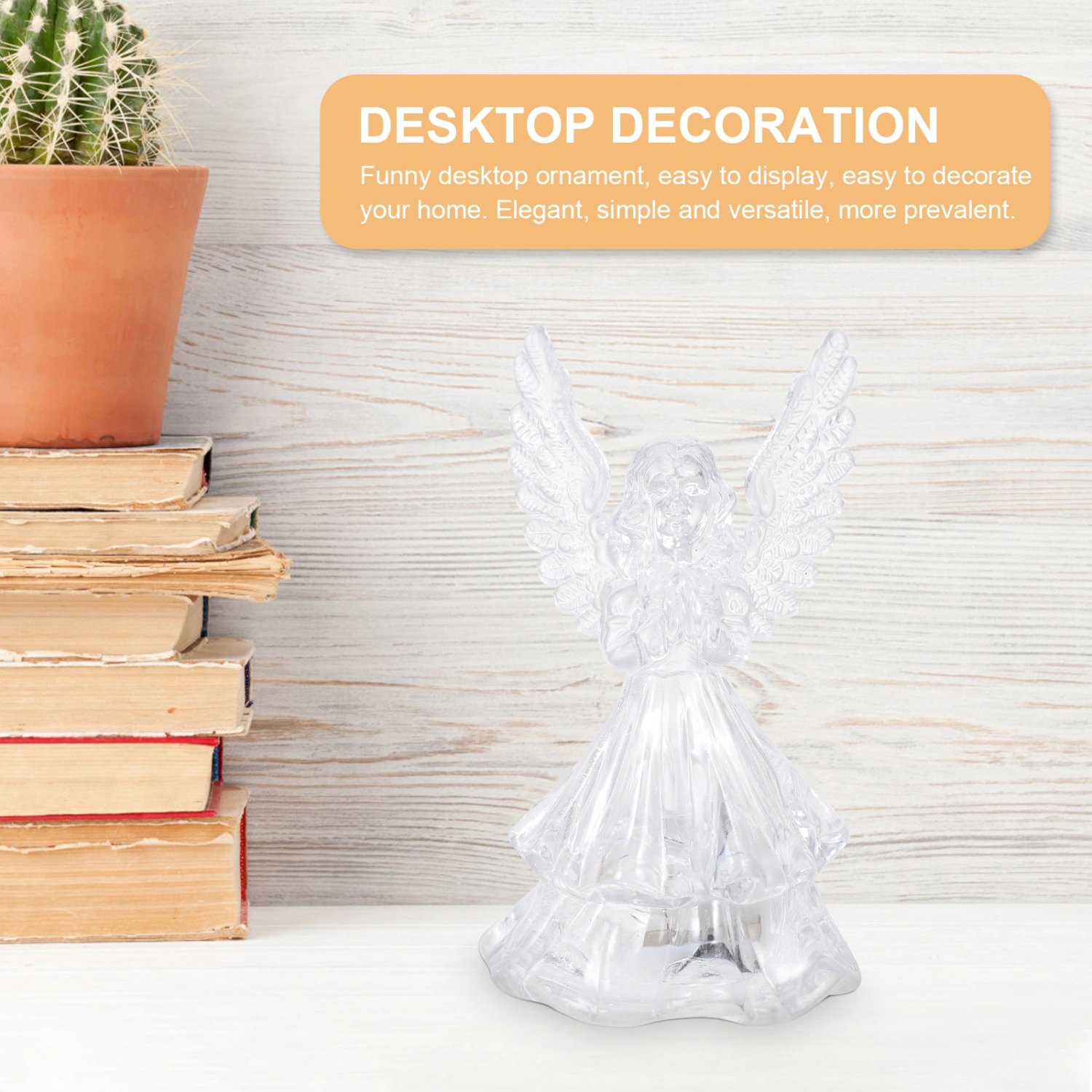 5pcs Lovely Angel Lamp Desktop Ornament Unique Night Light Kids Girls Room Decor