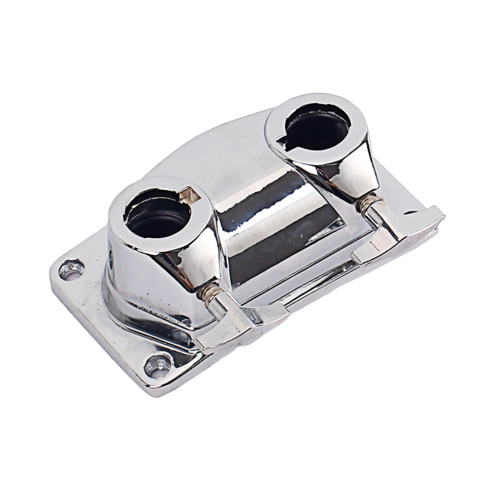 Durable Metal Double Hole Drums Base Plate Drum Tom Mount Bracket Rack Clamp Percussion Accessory WC80