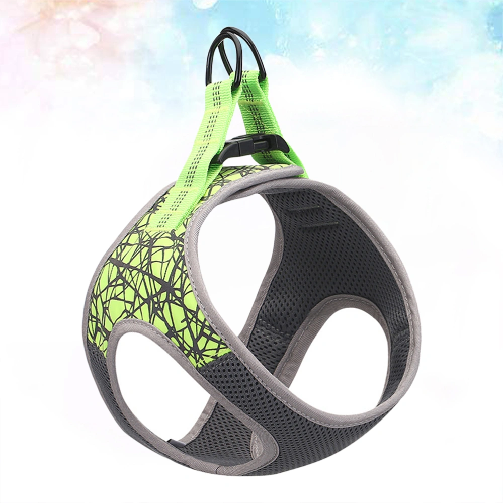 Pet Harness Breathable Dog Chest Straps Vest Type Pet Chest Back Reflective Dog Harness (Light Green Size S)