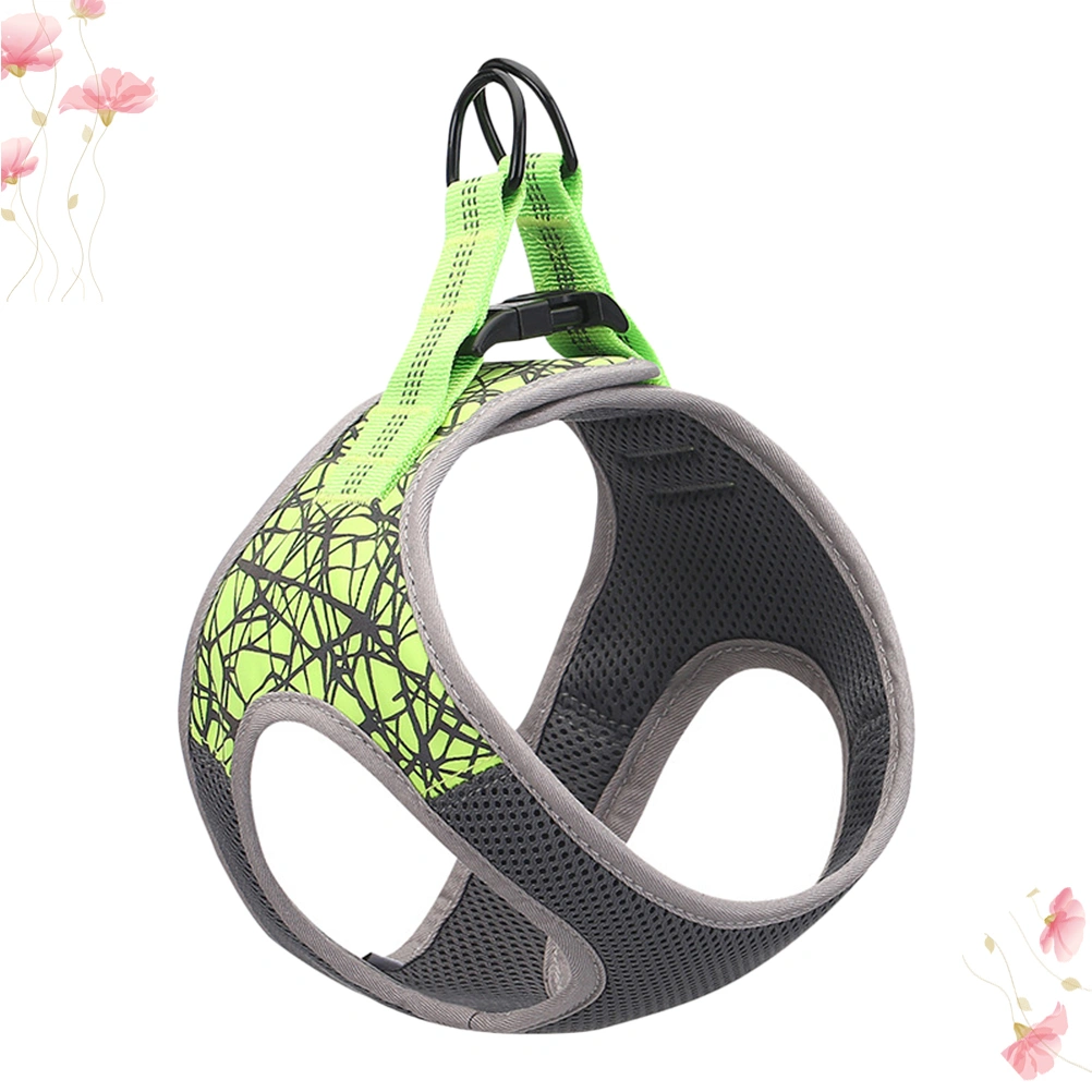Pet Harness Breathable Dog Chest Straps Vest Type Pet Chest Back Reflective Dog Harness (Light Green Size S)