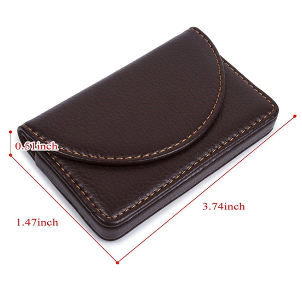 Business Holder Name Holder Case with Magnetic Shut for Men or Women (coffee)