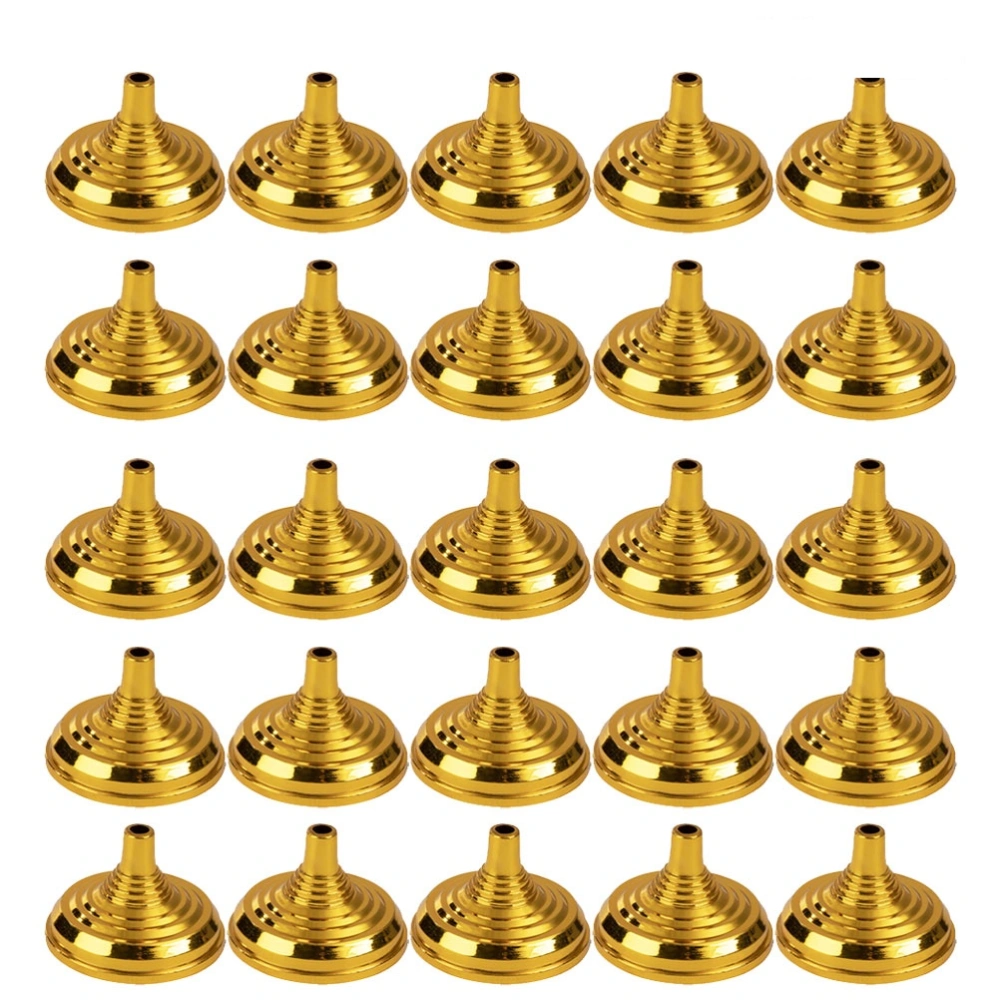 28 Pcs Gold Plated Round Flag Bracket Holder Flag Pole Holder Floor Rack Flagpole Brackets (Golden)