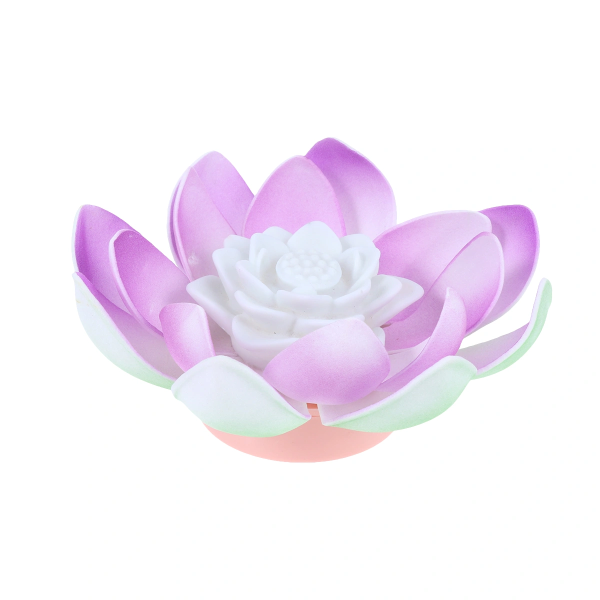 LED Floating Lotus Lantern Wishing Water Lily Artificial Candle Flower Lanterns Pool Decor for Festival Party (Purple)