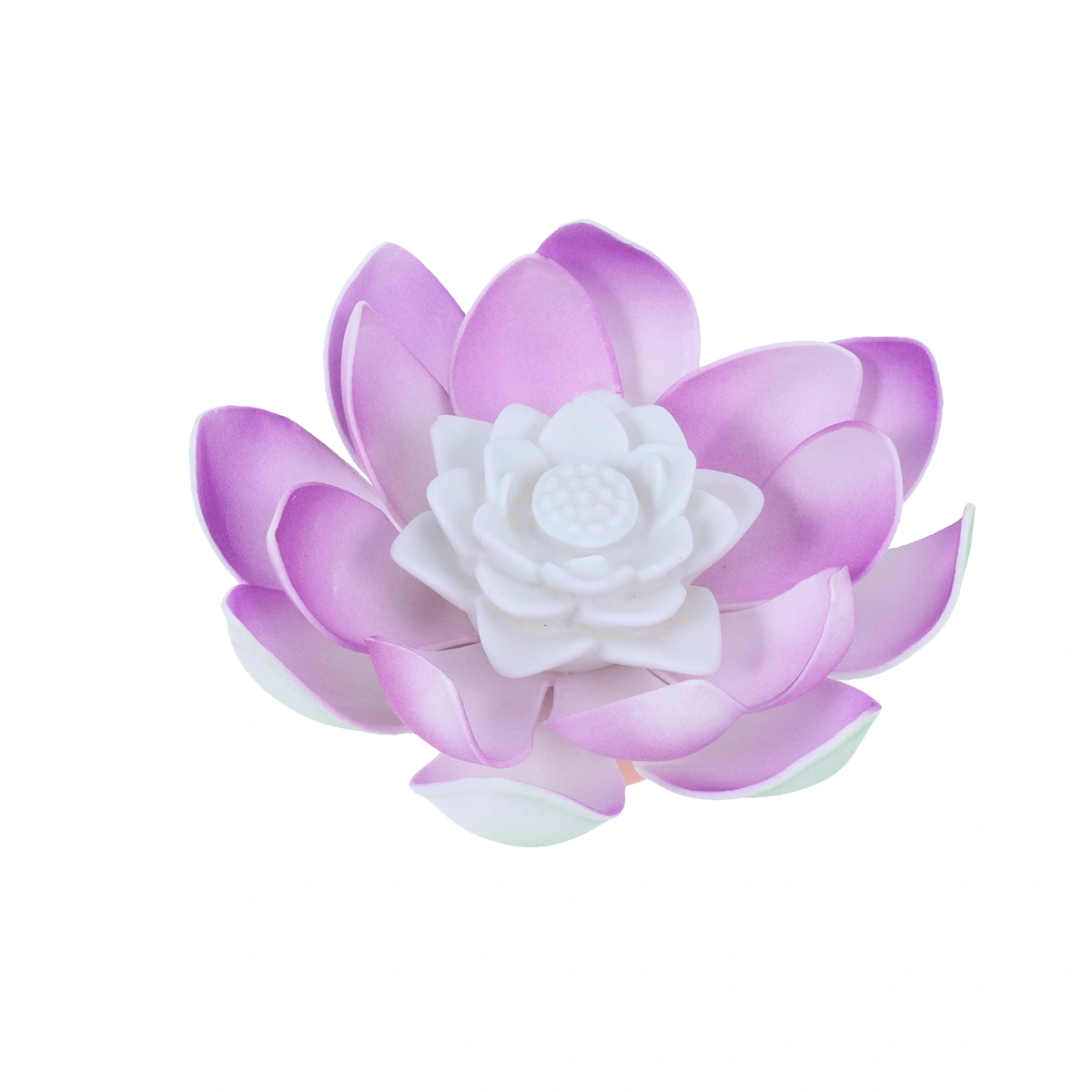 LED Floating Lotus Lantern Wishing Water Lily Artificial Candle Flower Lanterns Pool Decor for Festival Party (Purple)