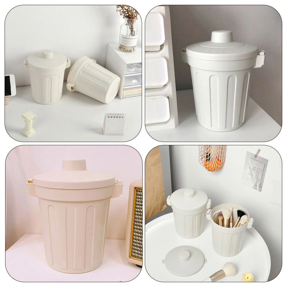 2 Pcs Multi-functional Trash Can Practical Garbage Can Stationery Holder Pen Holder