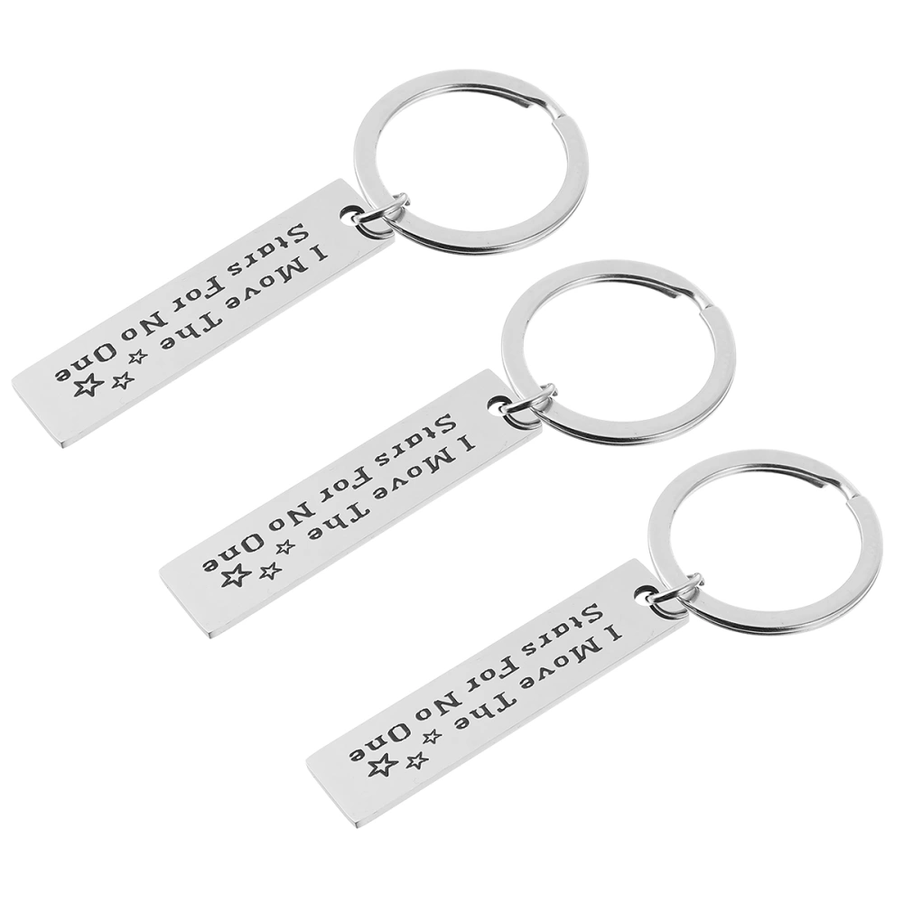 3Pc Creative Key Chains English Lettering Key Rings Personalized Keychains