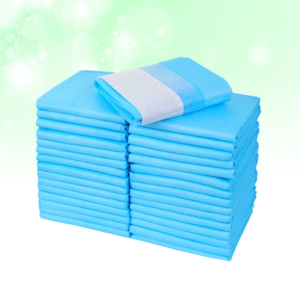 20pcs Super Absorbent Antibacterial Deodorant Puppy Pads Pet Training Water Absorption Deodorant Teddy Diaper Thickening Pads Size S (Blue)
