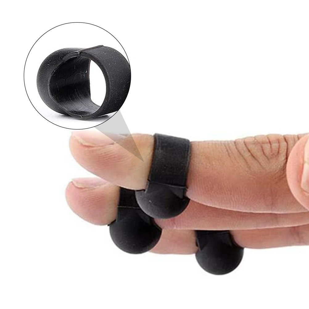 4Pcs Drum Finger Pick Drum Finger Drum Accessories for Steel Tongue Drum (Black)