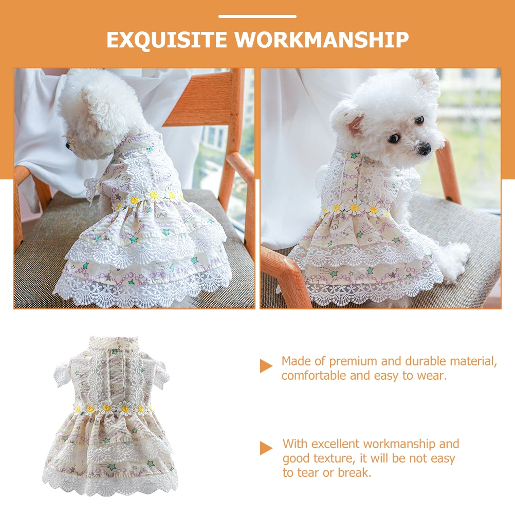 Dog Dress Floral Dress Girl Dog Clothes Pet Puppy Clothes Dog Summer Clothes