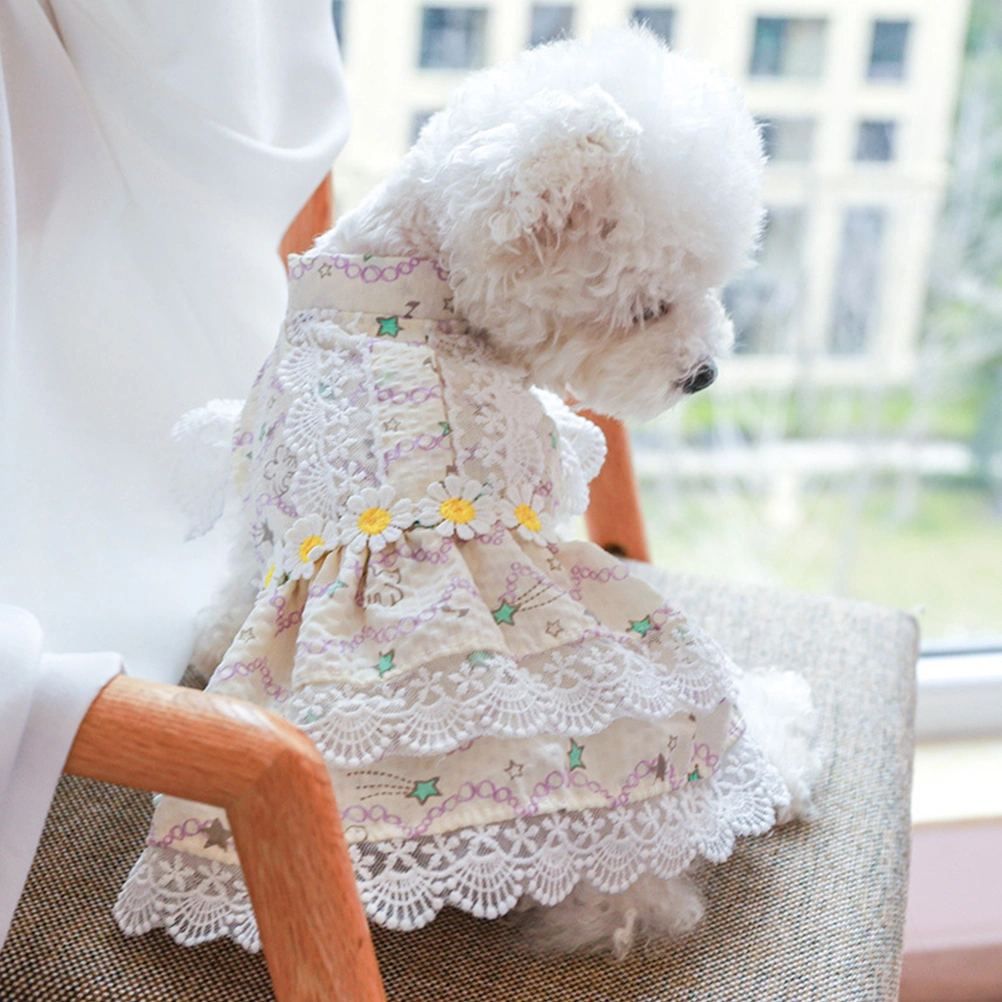 Dog Dress Floral Dress Girl Dog Clothes Pet Puppy Clothes Dog Summer Clothes
