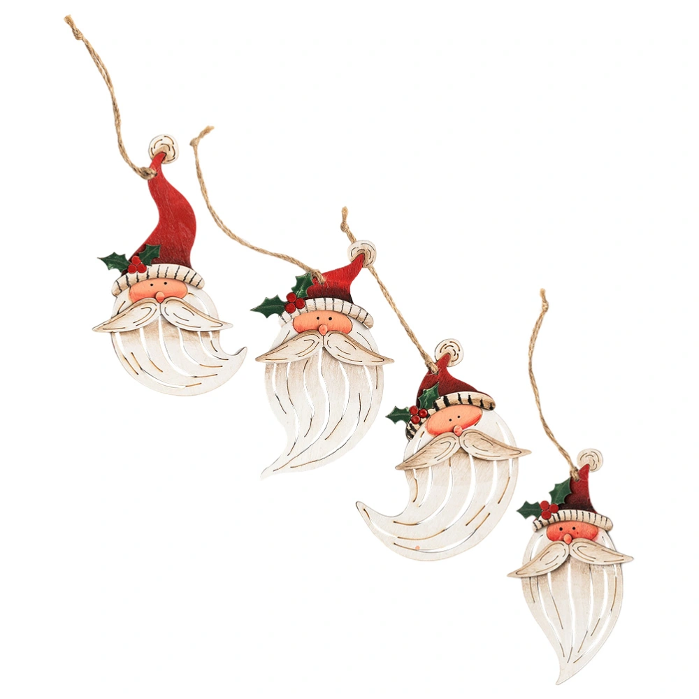 4pcs Christmas Hanging Pendants Decorative Santa Christmas Tree Festival Hangings