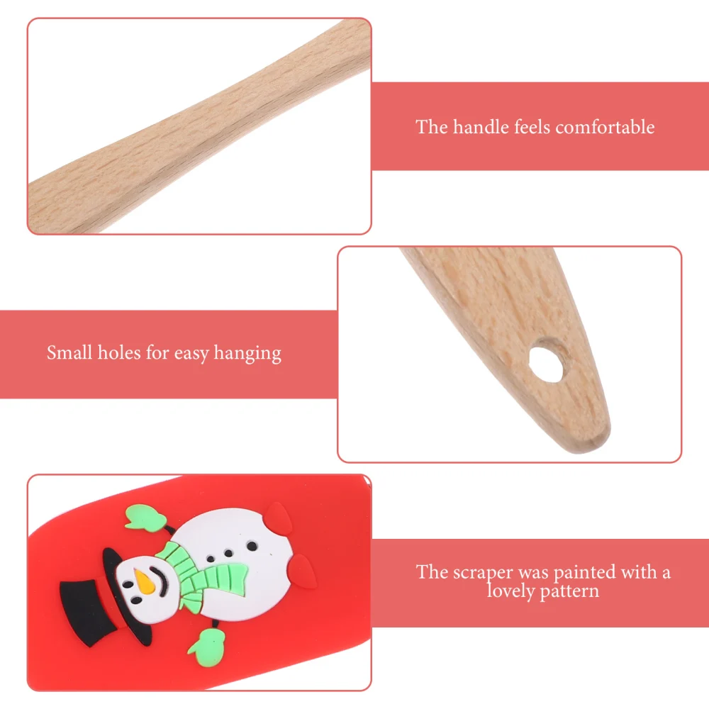 2Pcs Household Baking Spatulas Cream Baking Scrapers Silicone Cake Scrapers Wear-Resistant Scrapers