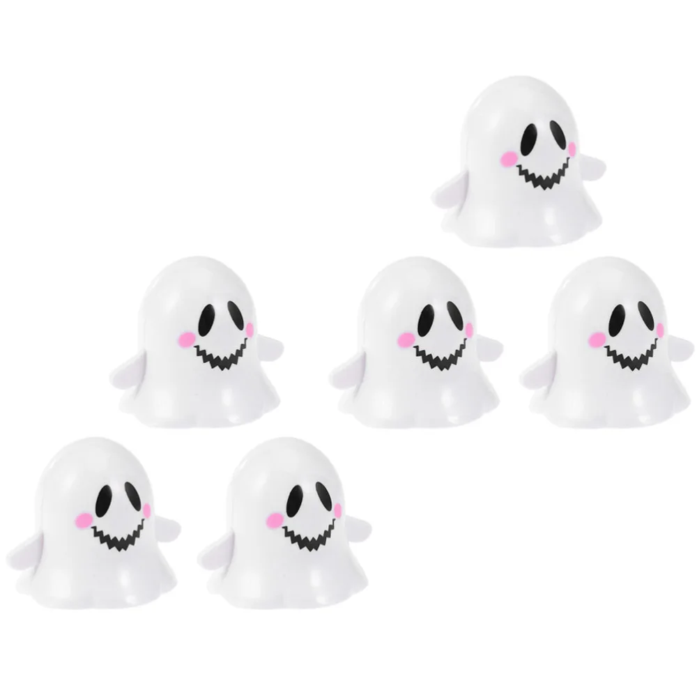 6Pcs Halloween Clockwork Toys Set Puzzle Funny Toy Props Bouncy Ghost Dolls