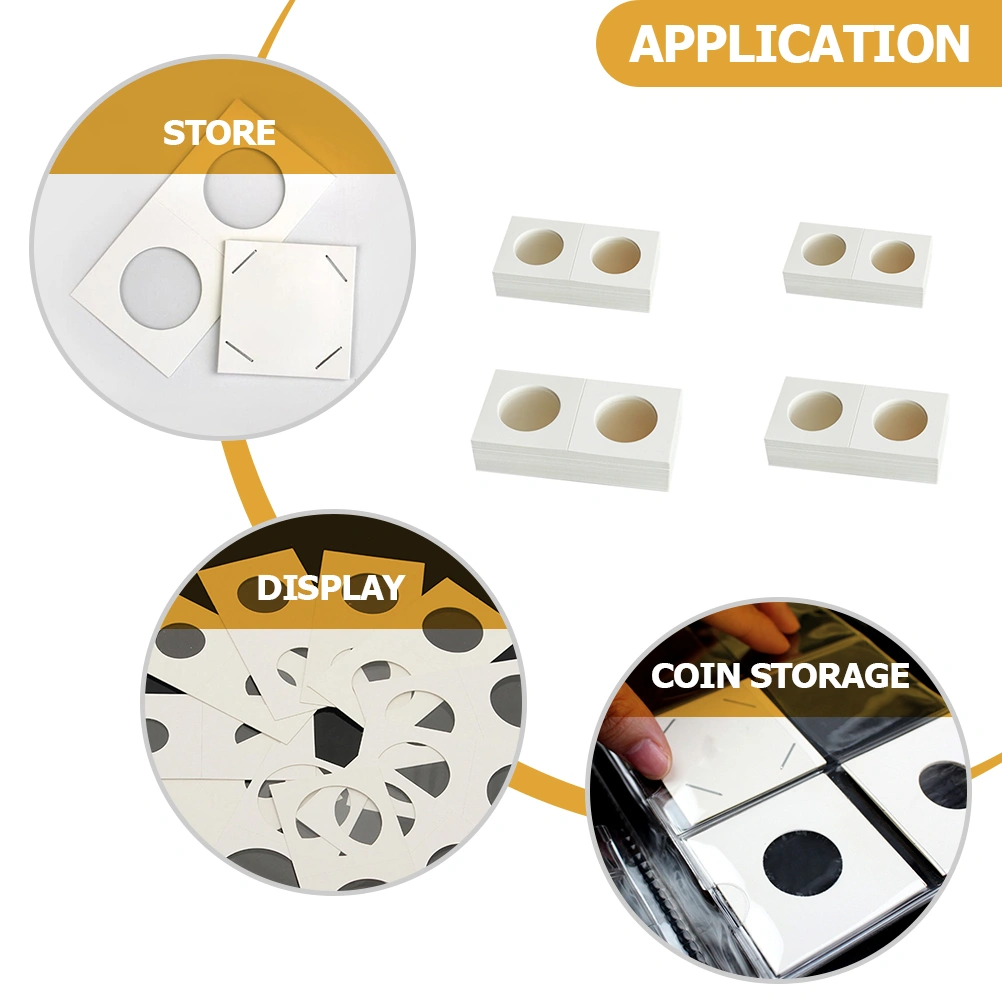 200pcs Paper Coin Holders Coin Flips for Coin Collection in The Coin Album