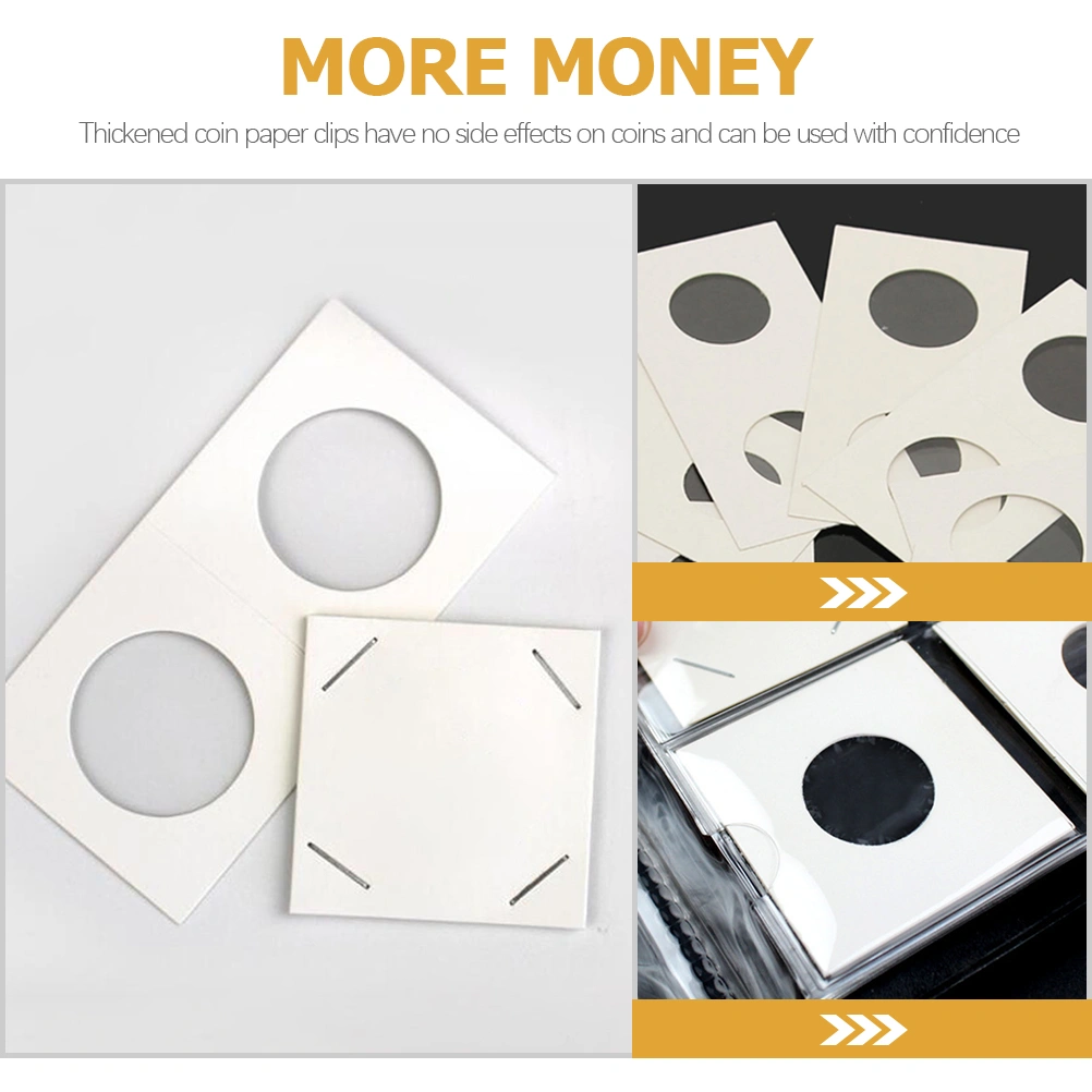 200pcs Paper Coin Holders Coin Flips for Coin Collection in The Coin Album