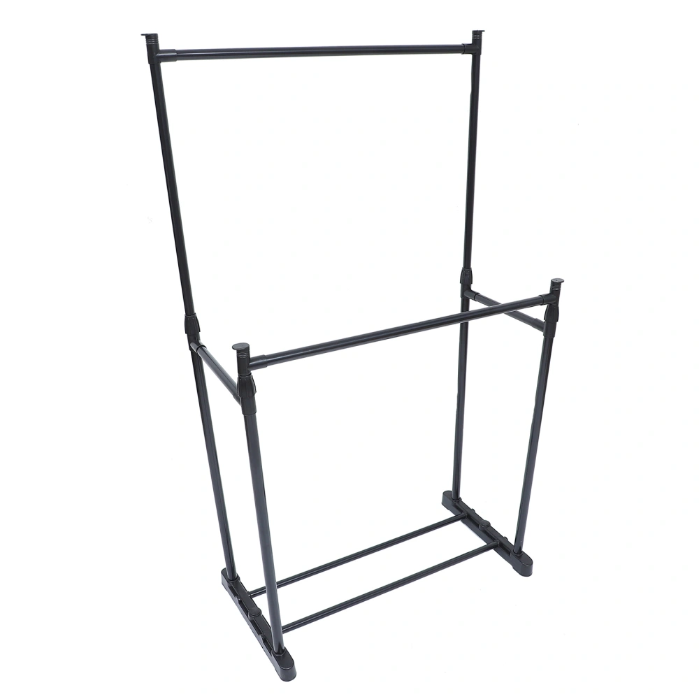 1 Pc Clothes Rack Floor Standing Clothes Shelf Clothes Double Poles Hanger Rack