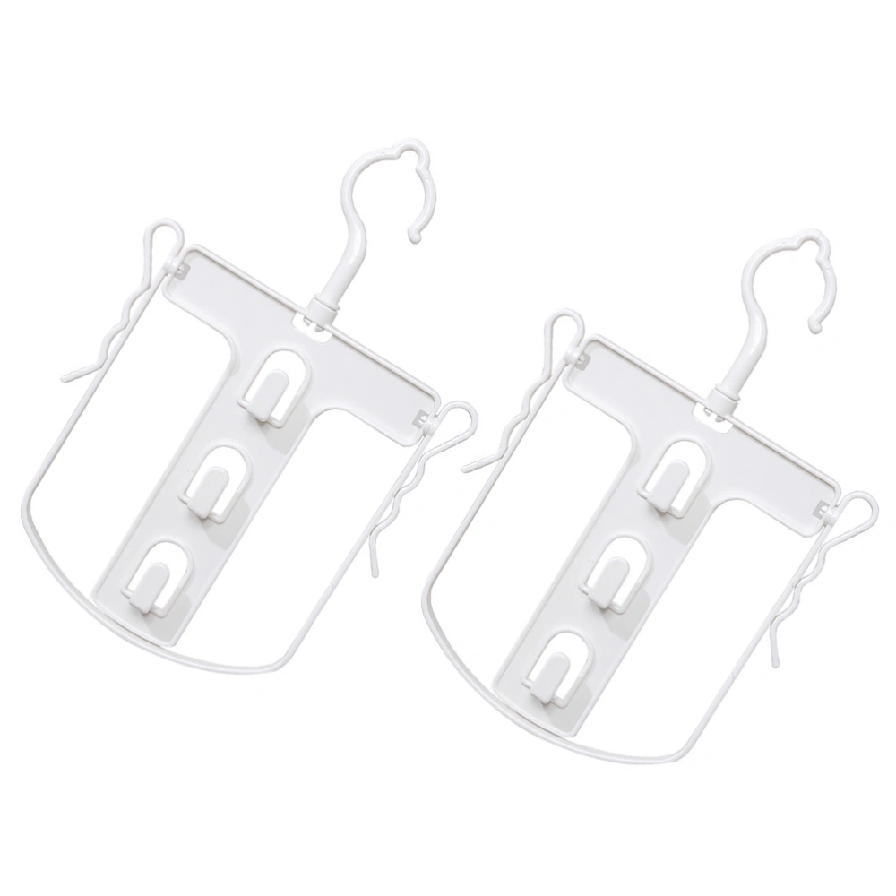 2pcs Rotatable Clothes Hanger Laundry Drying Rack with Hat Clip Hoodie Drying Rack