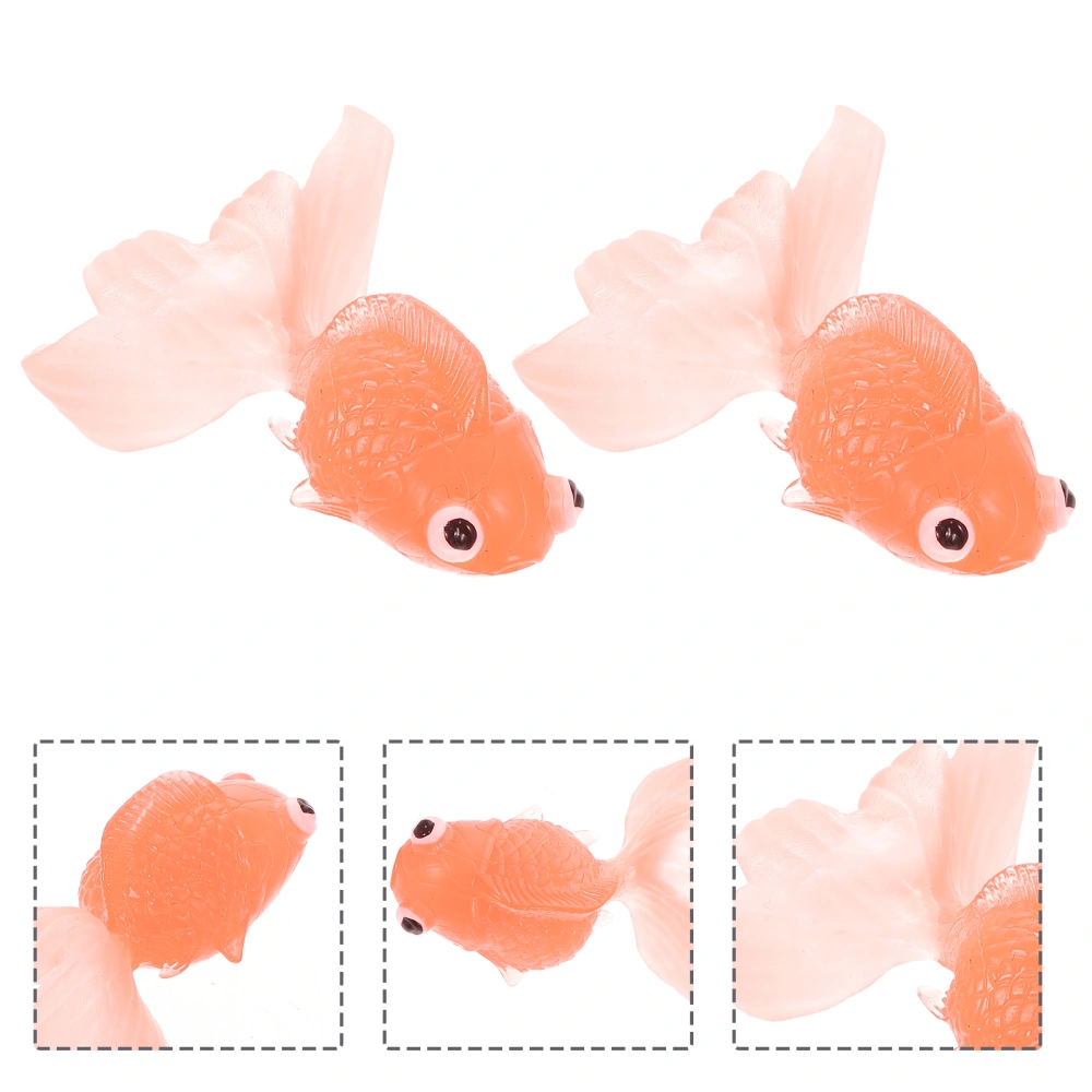 10pcs Goldfish Tank Ornaments Creative Fishing Toys Floating Gold Fish Toys