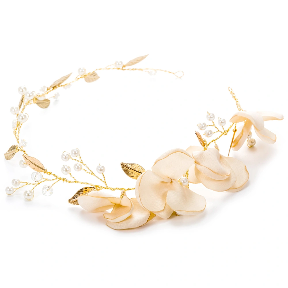 Bridal Hairband Flower Pearls Hair Band Headpiece Headwear Wedding Accessories (MD222)