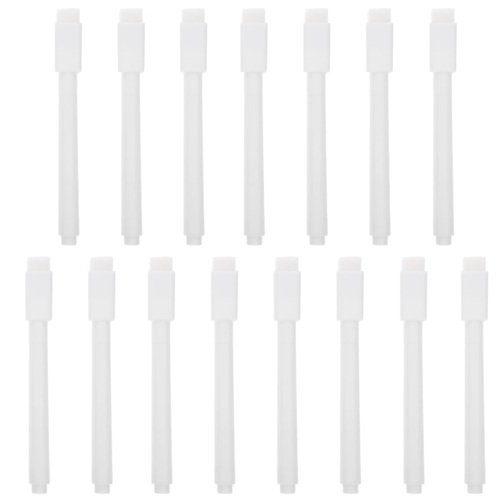 15Pcs White Chalk Pens with Brush Liquid Marker Pen Erasable White Chalk Pens