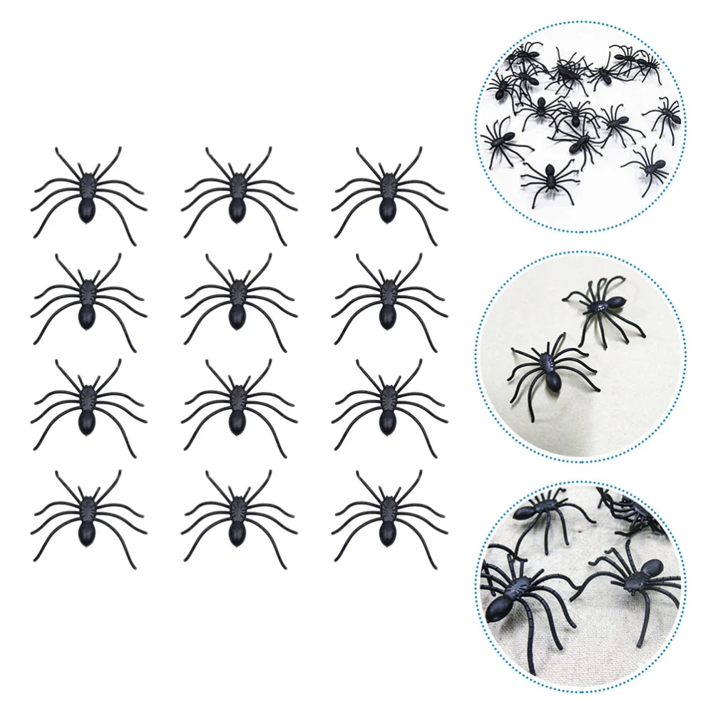 30Pcs Scary Halloween Spider Decorations Durable and Horrible Plastic Spiders