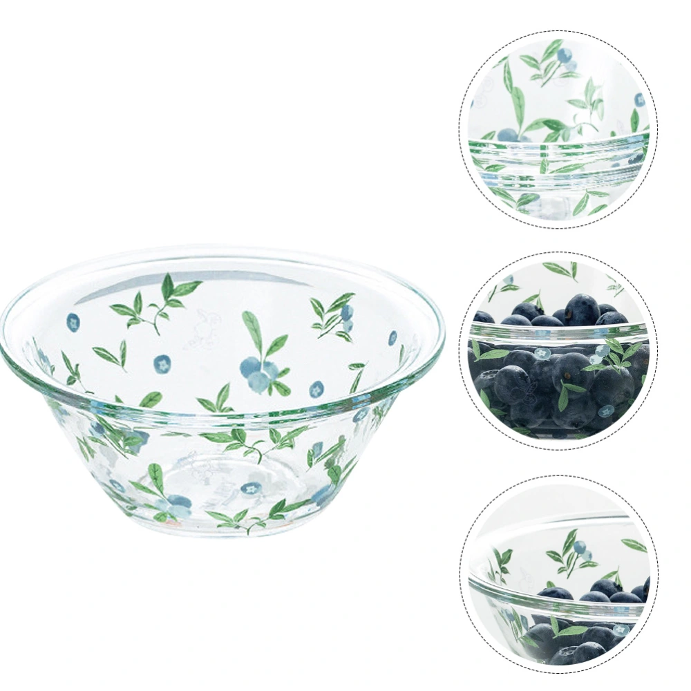 2Pcs Glass Salad Bowl Practical Fruits Dessert Bowl Kitchen Bowl Noodle Bowl