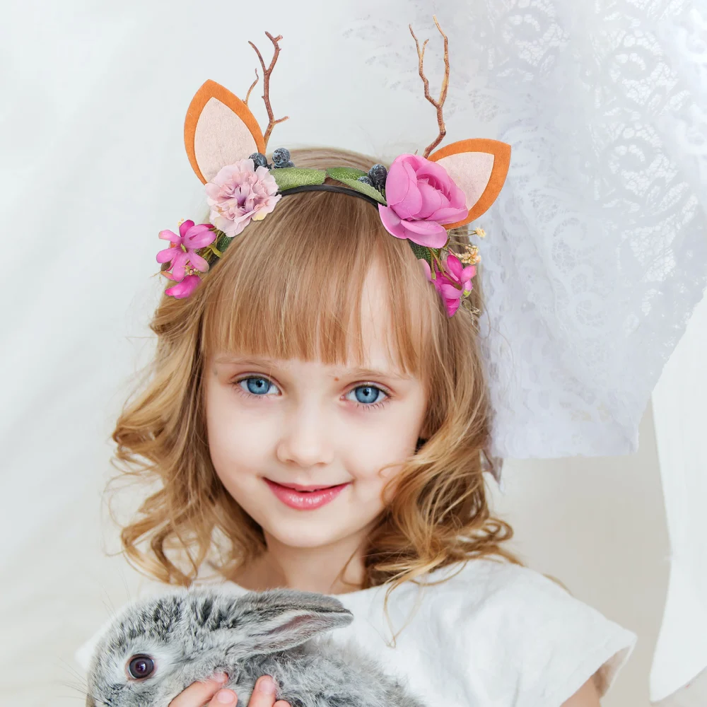 1Pc Christmas Antler Headband Cat Ear Headband Xmas Party Hair Accessory