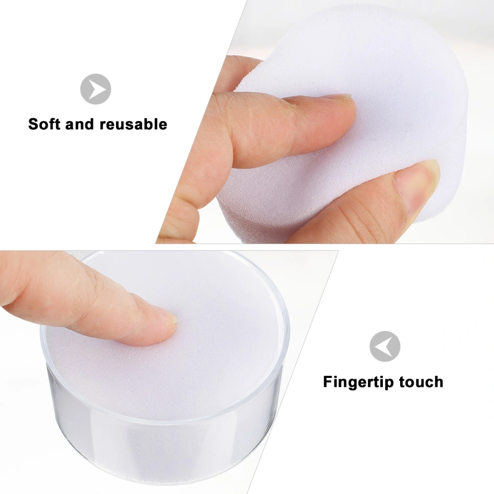 2pcs Plastic Sponge Cup Wet Fingertip Moistener Sponge Finger for Cash Counting