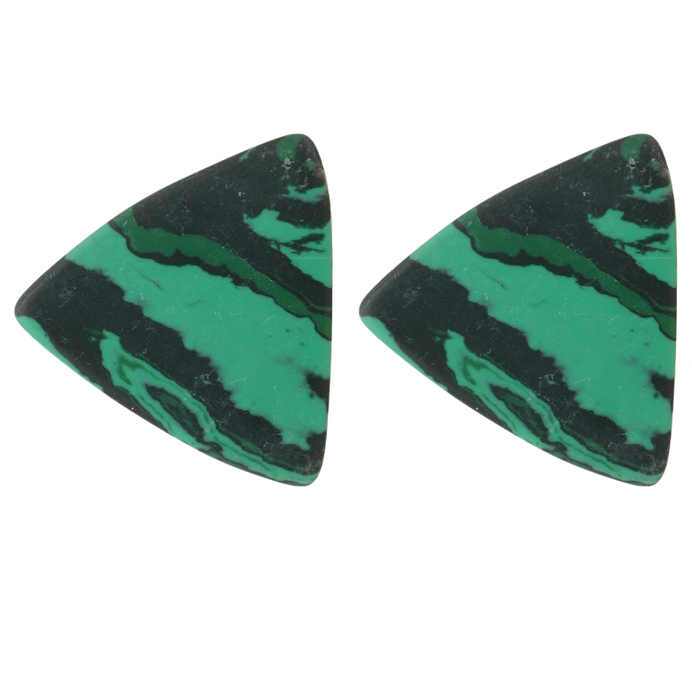 2Pcs Guitar Practice Picks Bass Picks Portable Guitar Picks Simple Fingertip Guards (Green)