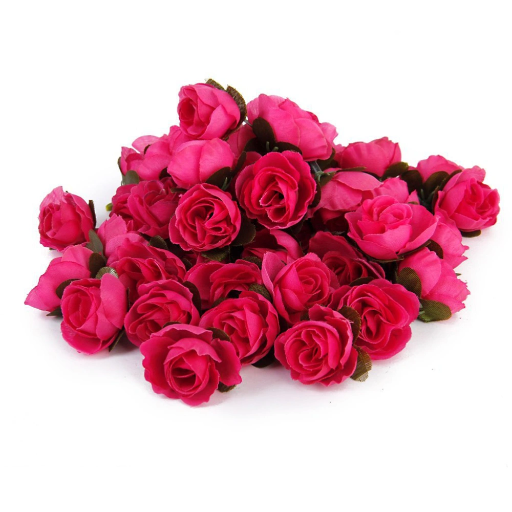 30pcs 3cm Artificial Roses Flower Heads Wedding Decoration (Rose Red)