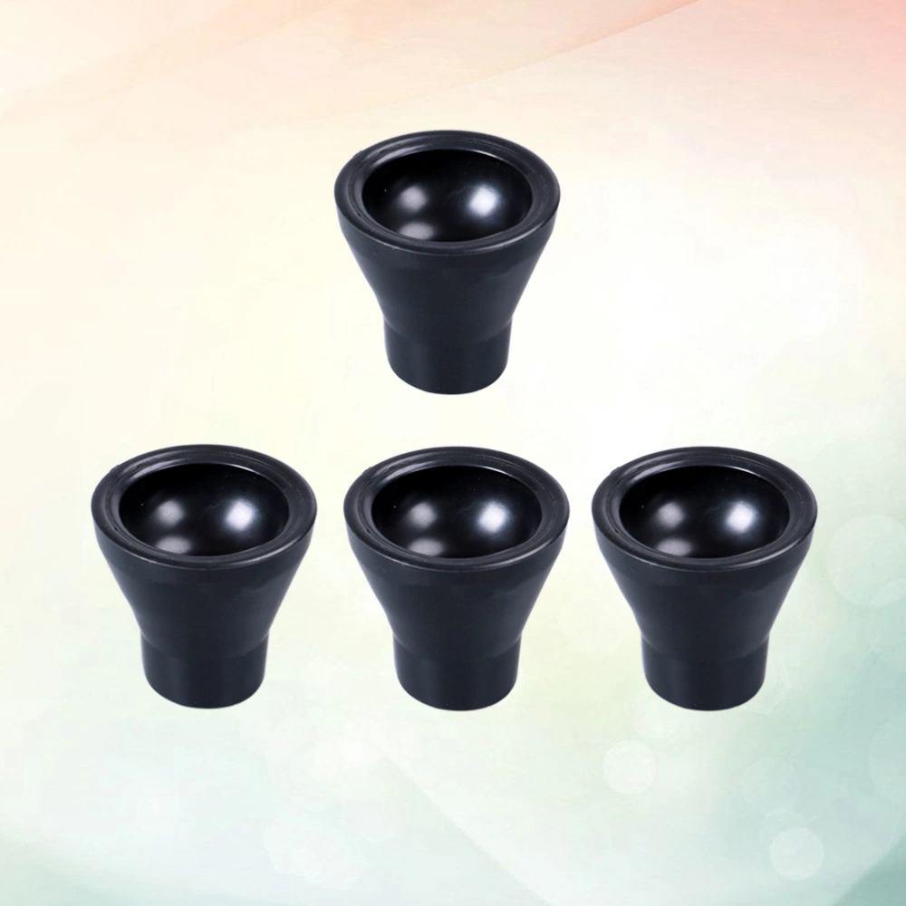 4pcs Rubber Ball Pick-Up for Putter Grip (Black)