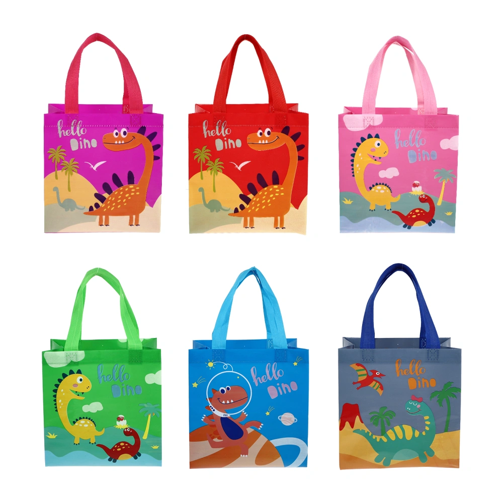 6pcs Gift Bags Holiday Party Candy Bags Cartoon Gift Bags (Mixed Color)