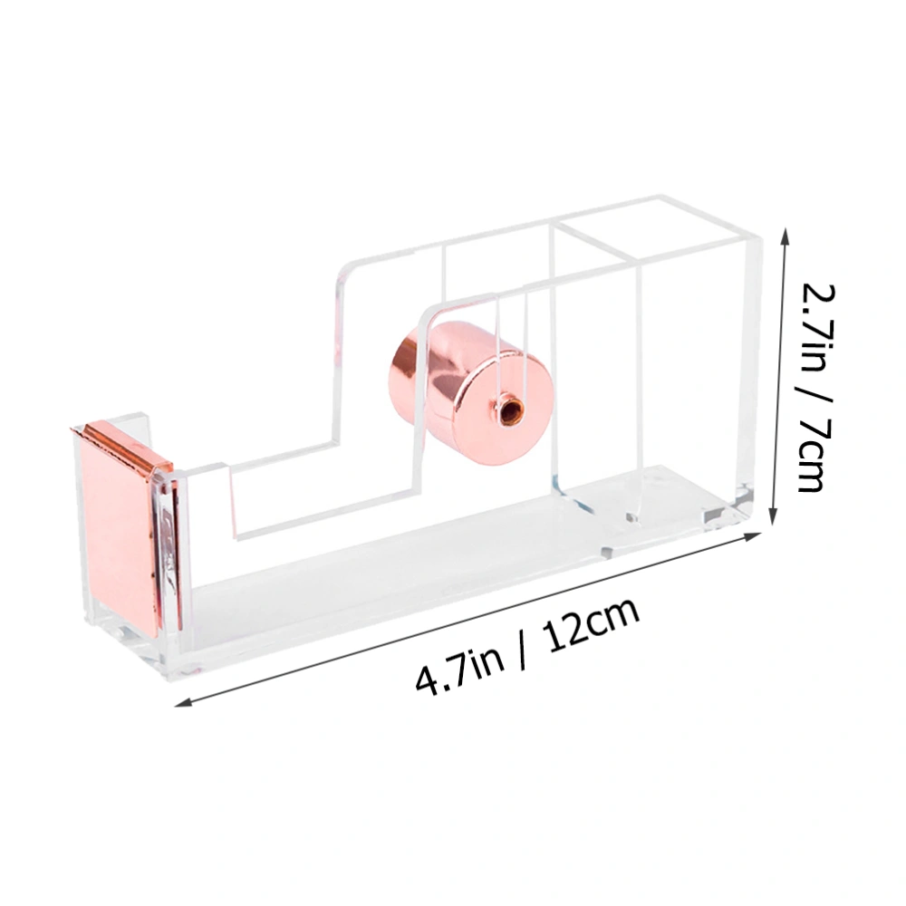 Acrylic Tape Dispenser Portable Tape Cutter Desktop Tape Cutting Tool for Home Office