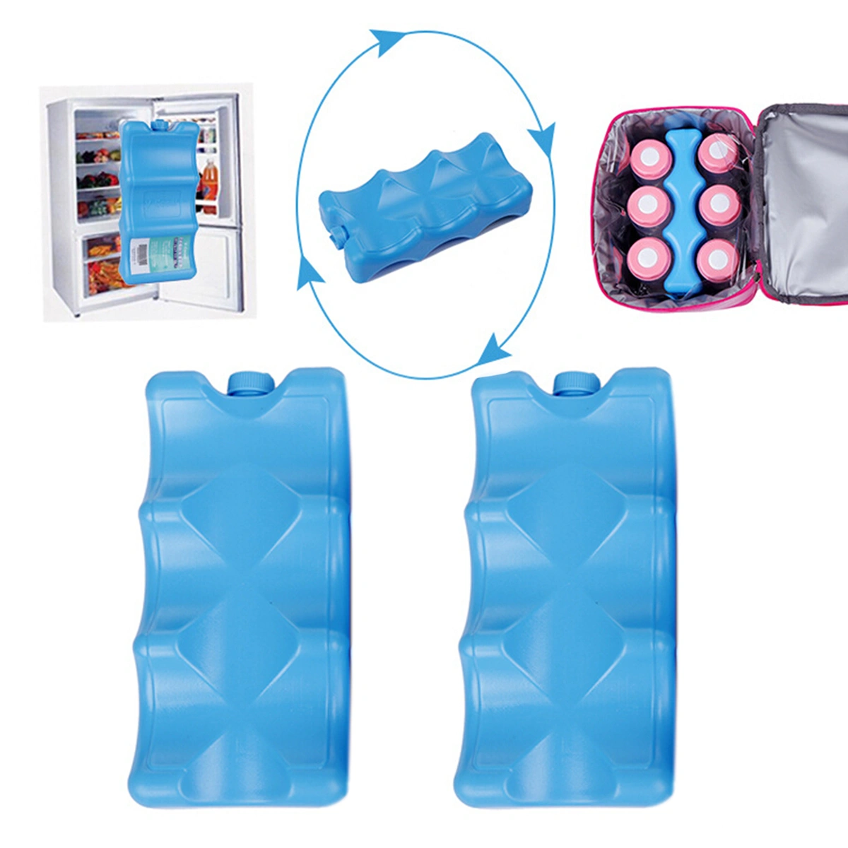 Modular Food Storage Containers Blue Ice Reusable Ice Pack (Blue)