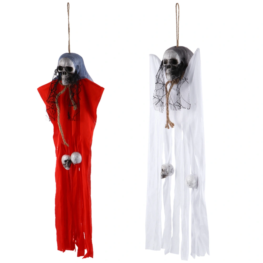 2Pcs Halloween Hanging Decor Creative Door Ghost Pendant Curtain Pendant