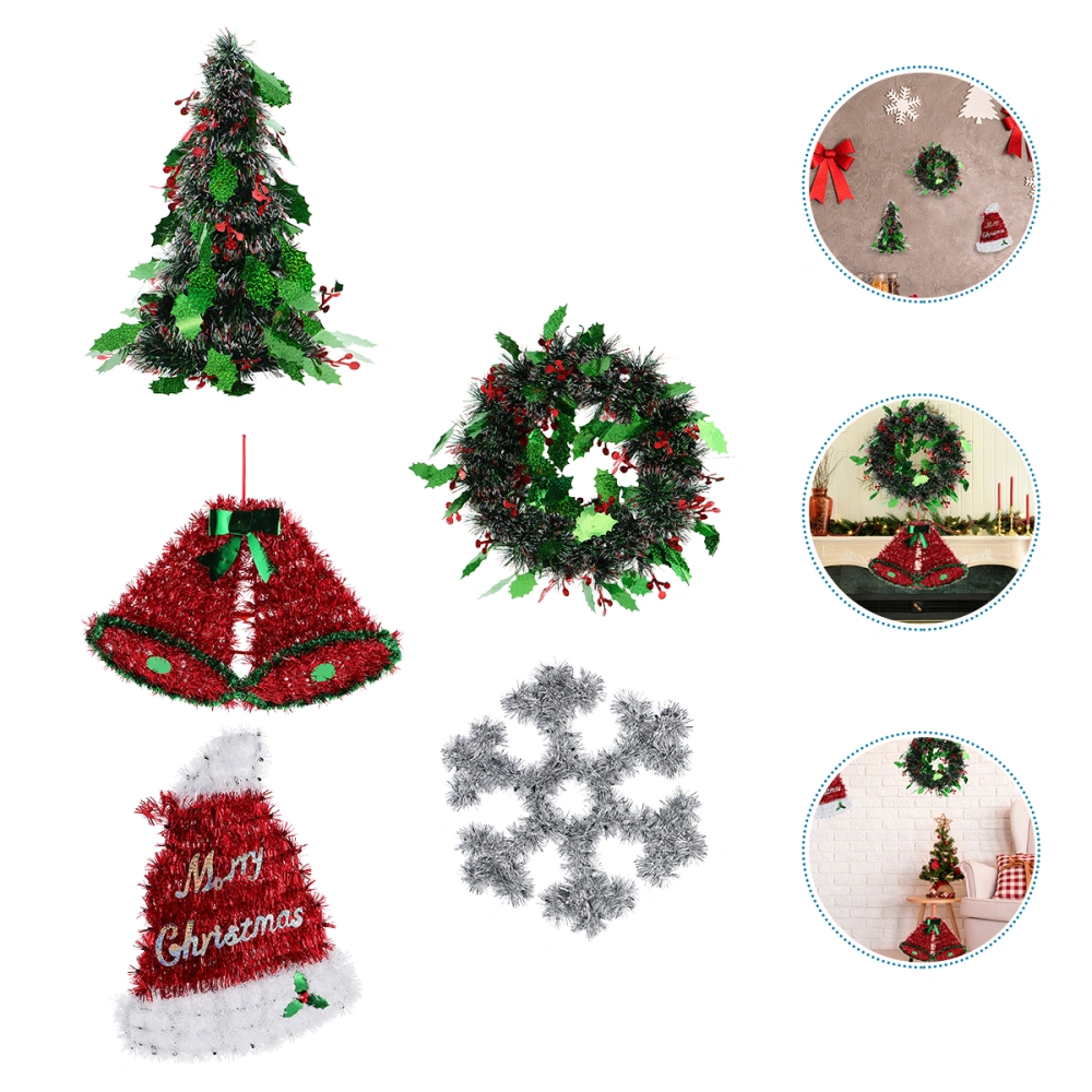 5pcs Christmas Decoration Hanging Pendant Christmas Ornament(Assorted Color)