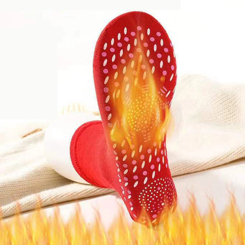 3 Pairs of Self-heating Far Infrared Padded Cotton Socks Foot Feet Massager