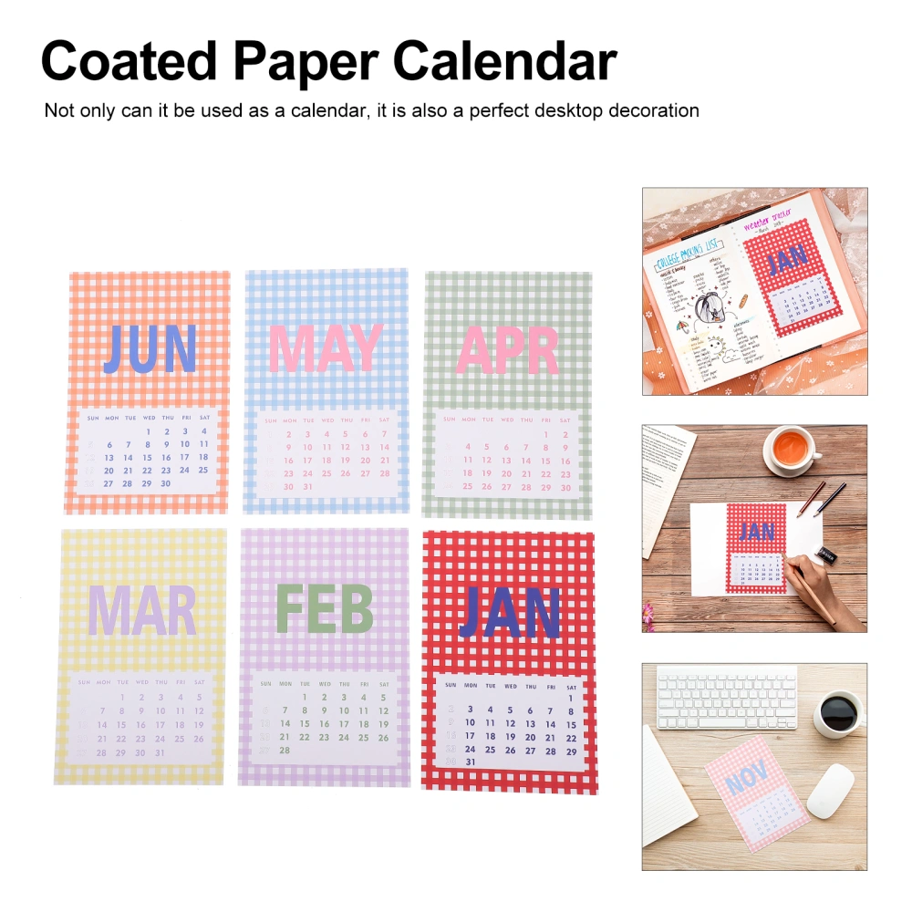 2 Sets of Creative Table Paper Calendars Practical Desk Calendars Planner Calendars